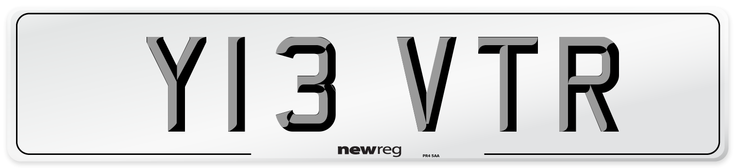 Y13 VTR Number Plate from New Reg